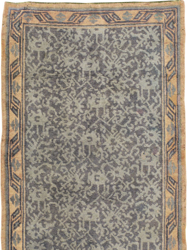 Antique Turkish Oushak Long Runner, No.9424 - Gss