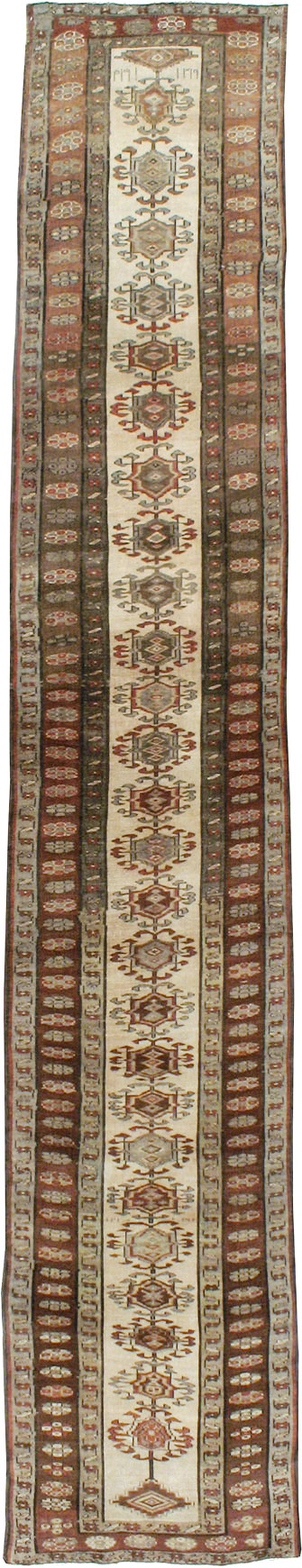 Antique Persian Kurdish Runner, No.9487 - Gss