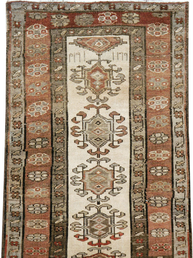 Antique Persian Kurdish Runner, No.9487 - Gss