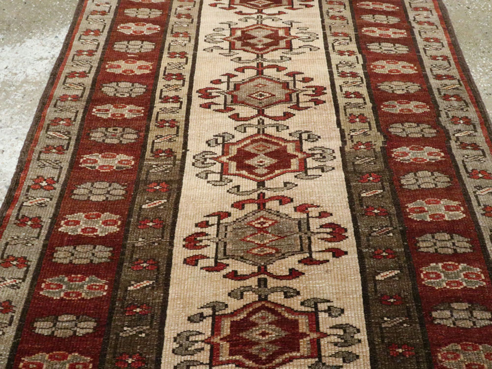Antique Persian Kurdish Runner, No.9487 - Gss