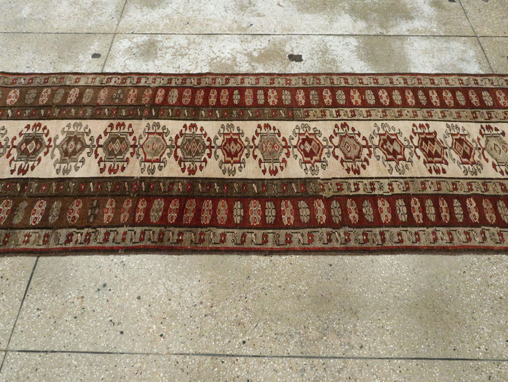 Antique Persian Kurdish Runner, No.9487 - Gss