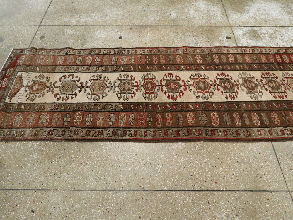 Antique Persian Kurdish Runner, No.9487 - Gss