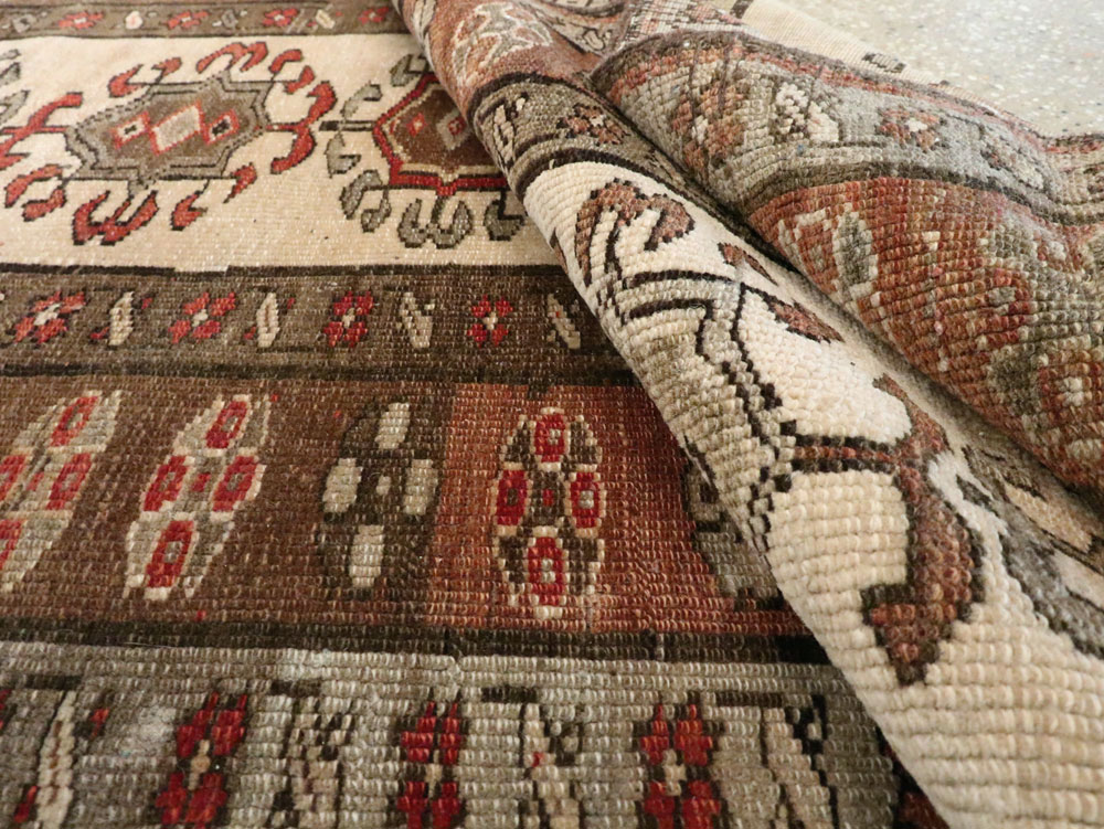 Antique Persian Kurdish Runner, No.9487 - Gss