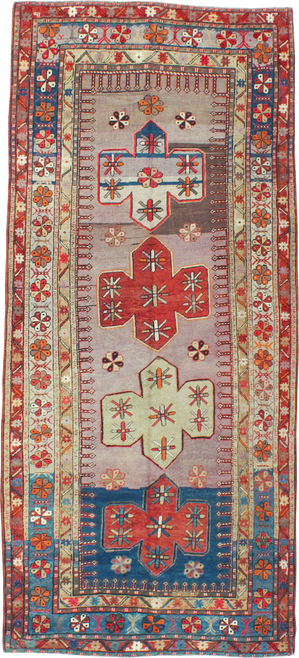 Antique Caucasian Kazak Carpet, No.9489 - Gss