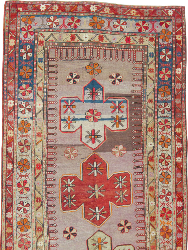 Antique Caucasian Kazak Carpet, No.9489 - Gss
