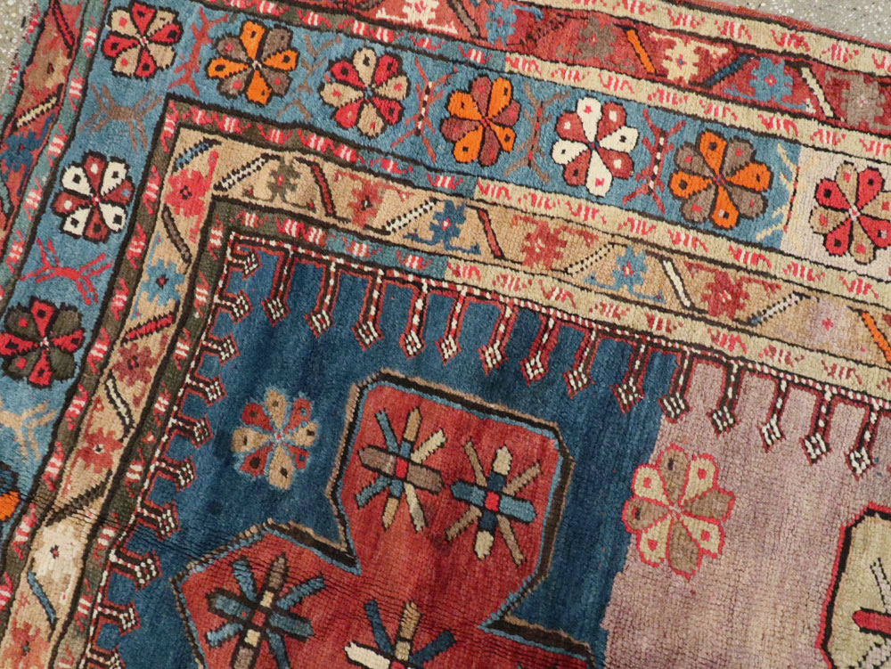 Antique Caucasian Kazak Carpet, No.9489 - Gss