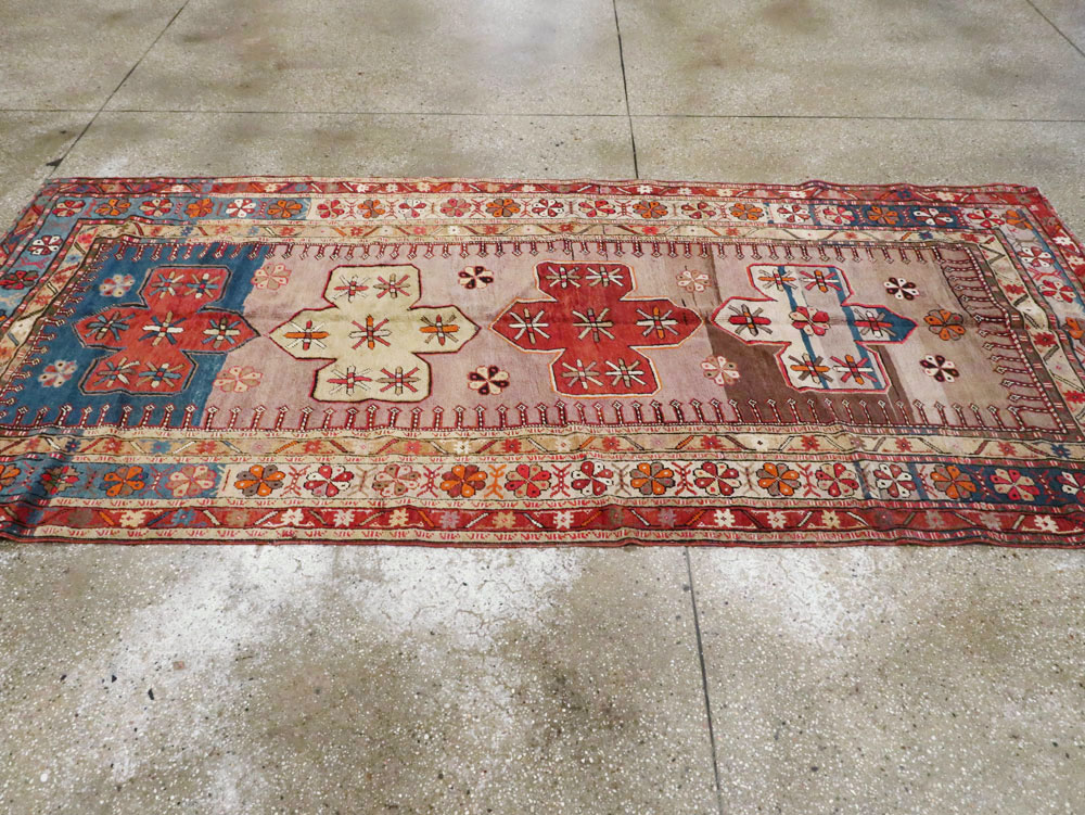 Antique Caucasian Kazak Carpet, No.9489 - Gss
