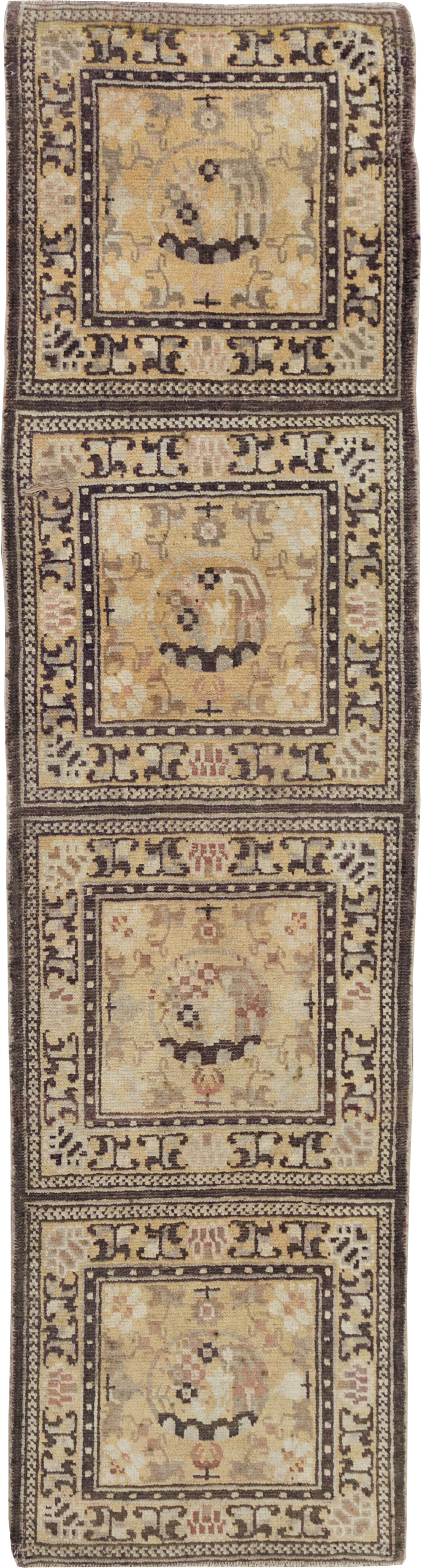 Antique East Turkestan Samarkand Runner, No.9495 - Gss
