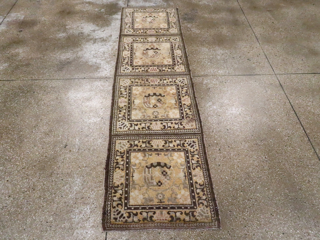 Antique East Turkestan Samarkand Runner, No.9495 - Gss