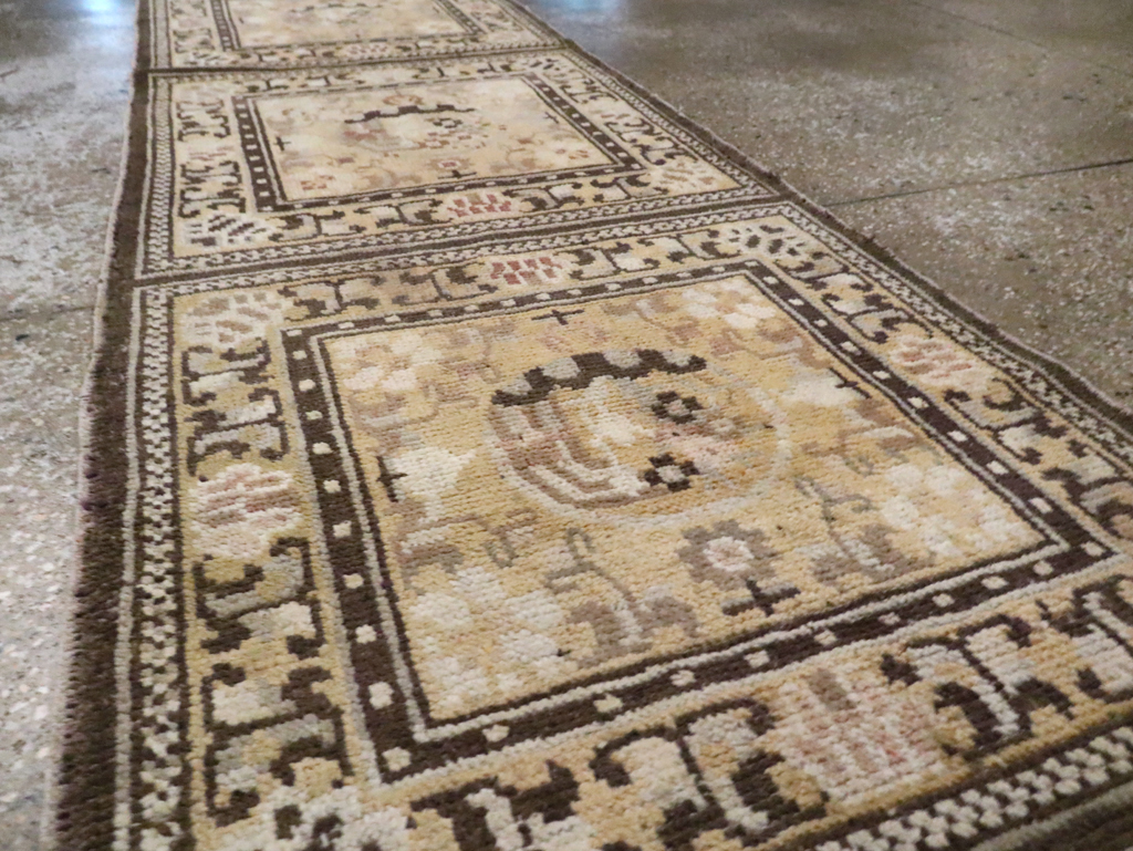 Antique East Turkestan Samarkand Runner, No.9495 - Gss