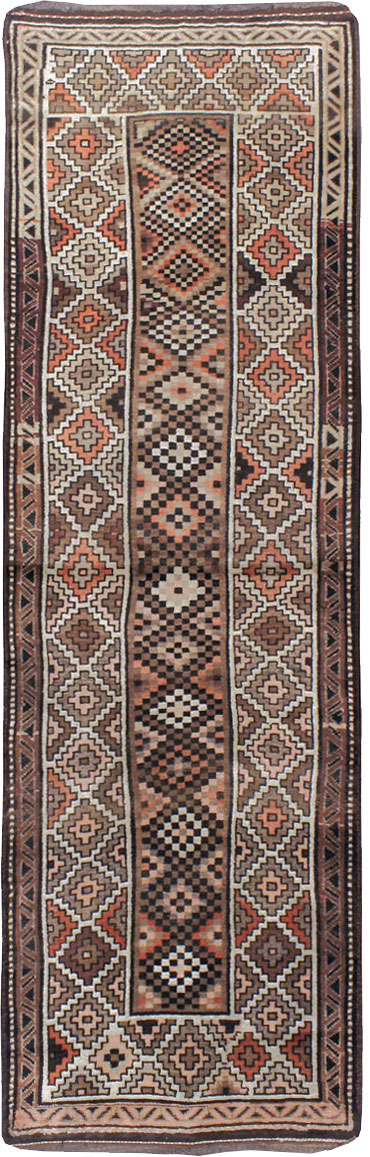 Antique Persian Kurdish Runner, No.9526 - Gss