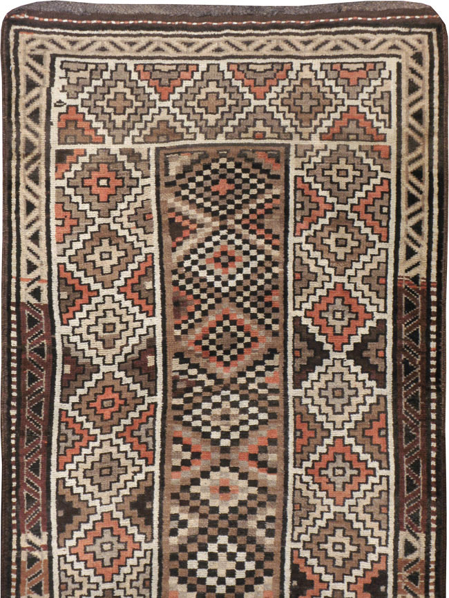 Antique Persian Kurdish Runner, No.9526 - Gss