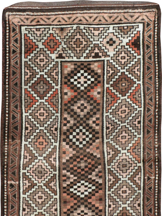 Antique Persian Kurdish Runner, No.9526 - Gss