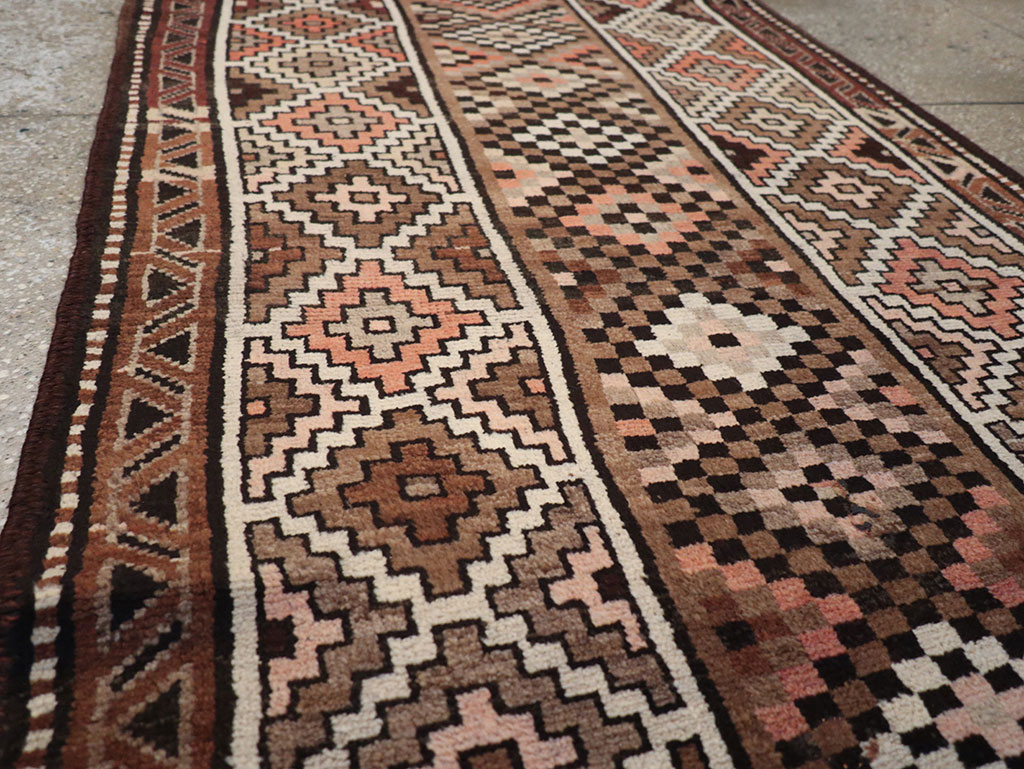 Antique Persian Kurdish Runner, No.9526 - Gss