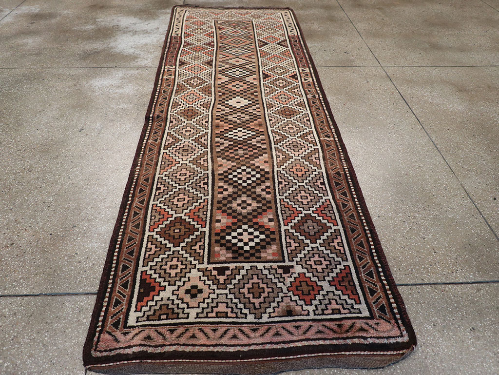 Antique Persian Kurdish Runner, No.9526 - Gss