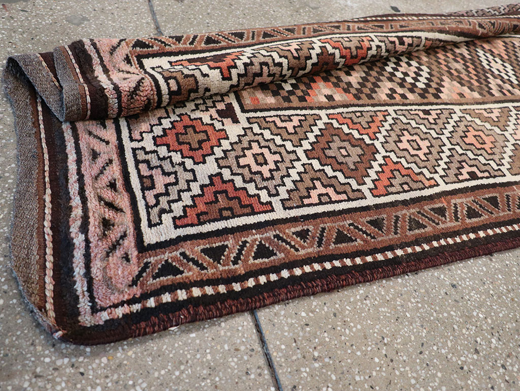 Antique Persian Kurdish Runner, No.9526 - Gss