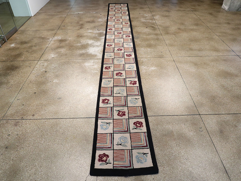 A Hook Rug Runner, No.9528 - Gss
