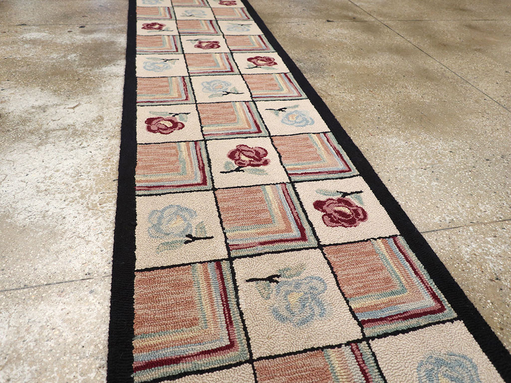 A Hook Rug Runner, No.9528 - Gss