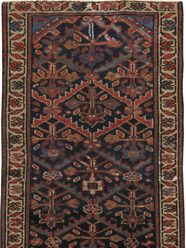Antique Persian Kurdish Runner, No.9530 - Gss