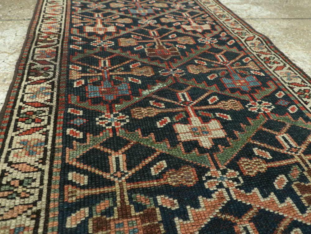 Antique Persian Kurdish Runner, No.9530 - Gss