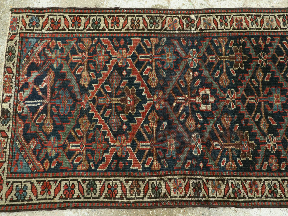 Antique Persian Kurdish Runner, No.9530 - Gss