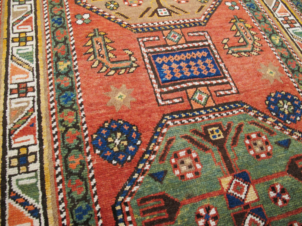Antique Persian Heriz Long Runner, No.9566 - Gss