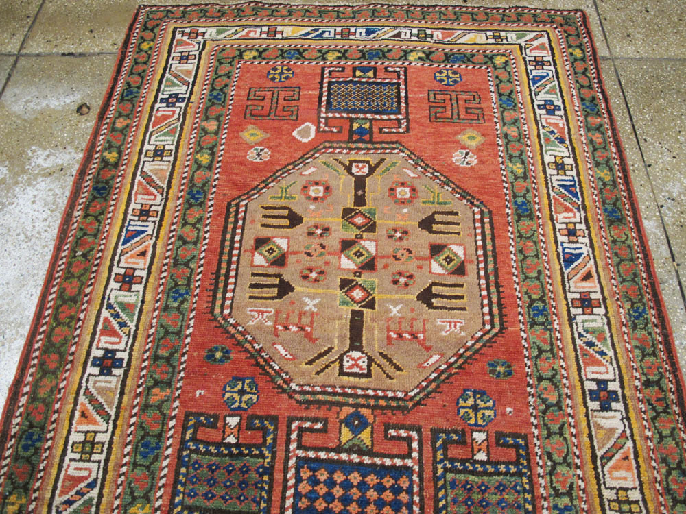 Antique Persian Heriz Long Runner, No.9566 - Gss