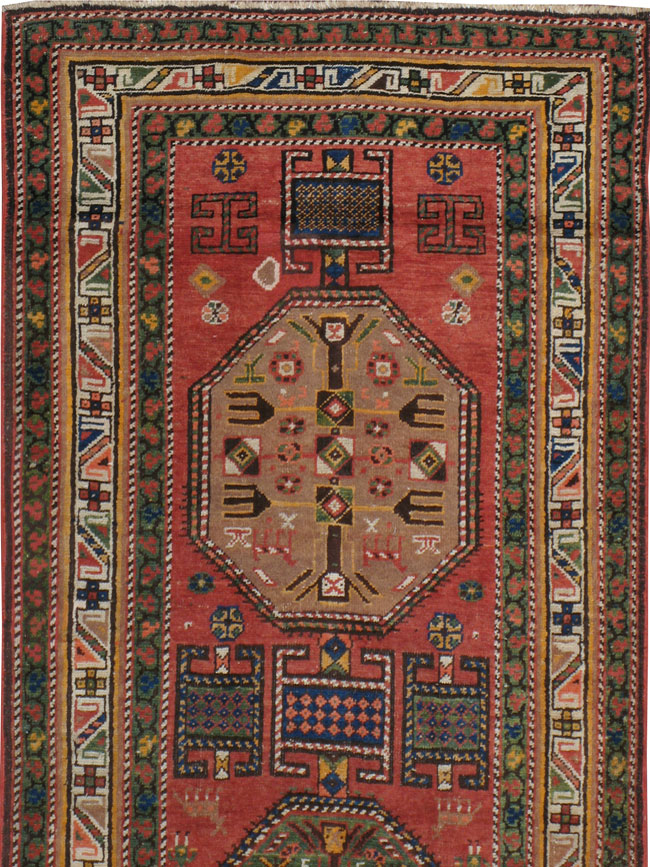Antique Persian Heriz Long Runner, No.9566 - Gss