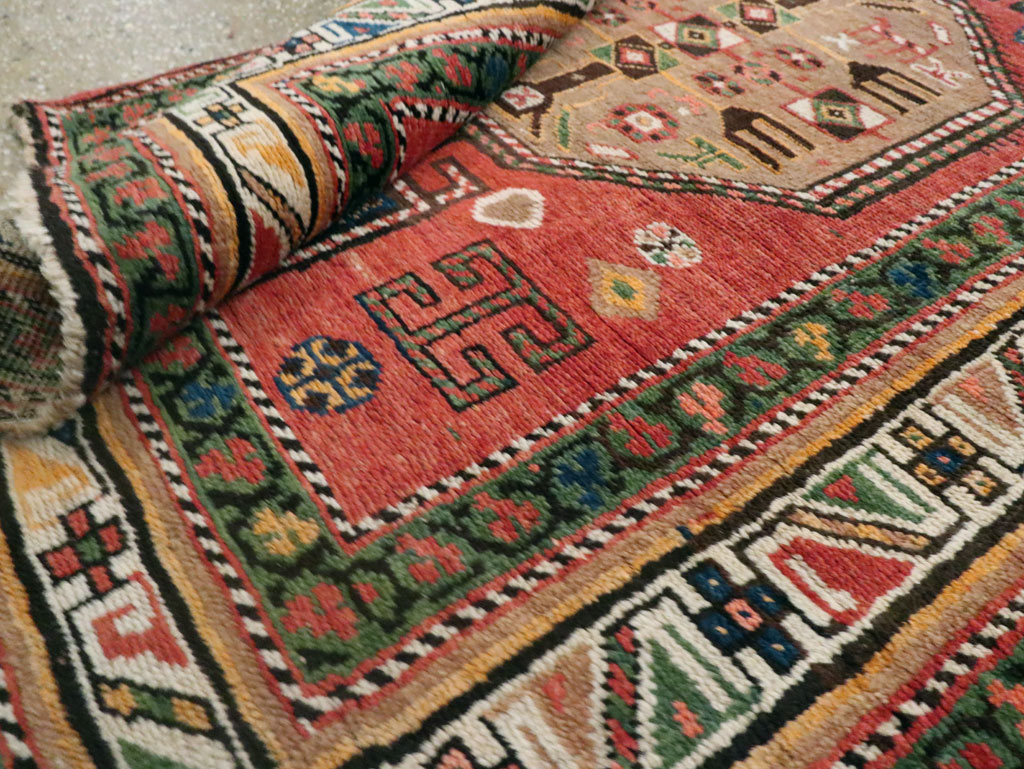 Antique Persian Heriz Long Runner, No.9566 - Gss