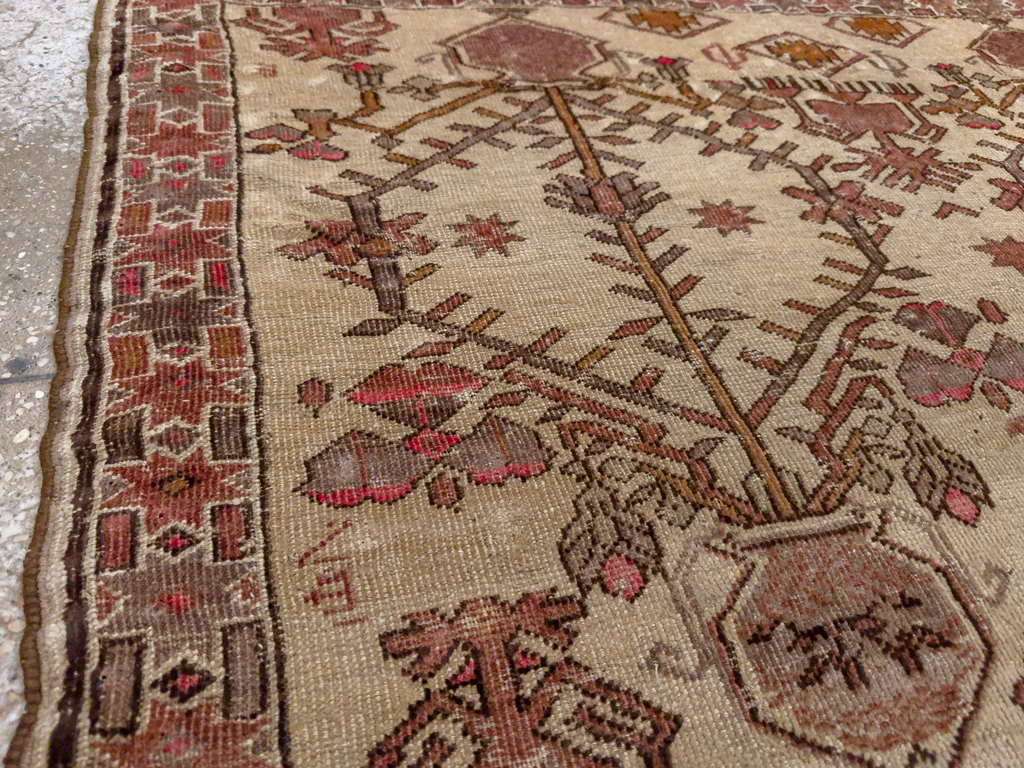 Vintage Afghan Turkoman Throw Rug, No.9620 - Gss