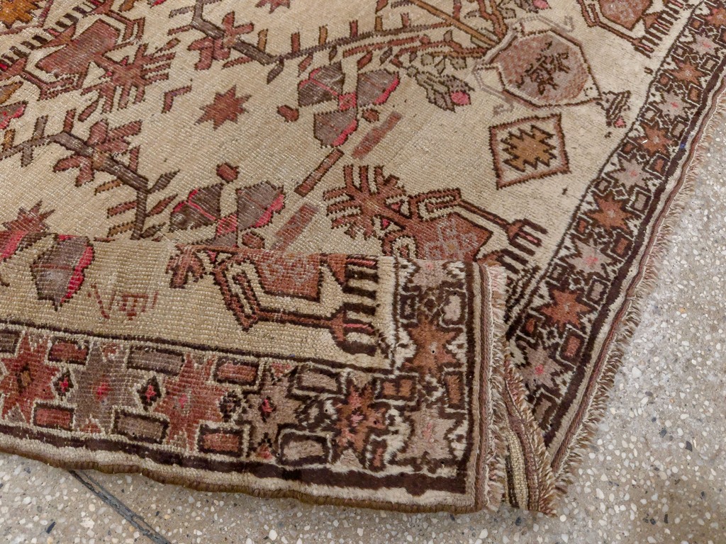 Vintage Afghan Turkoman Throw Rug, No.9620 - Gss