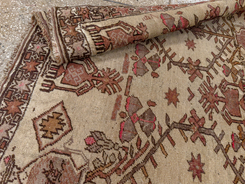 Vintage Afghan Turkoman Throw Rug, No.9620 - Gss