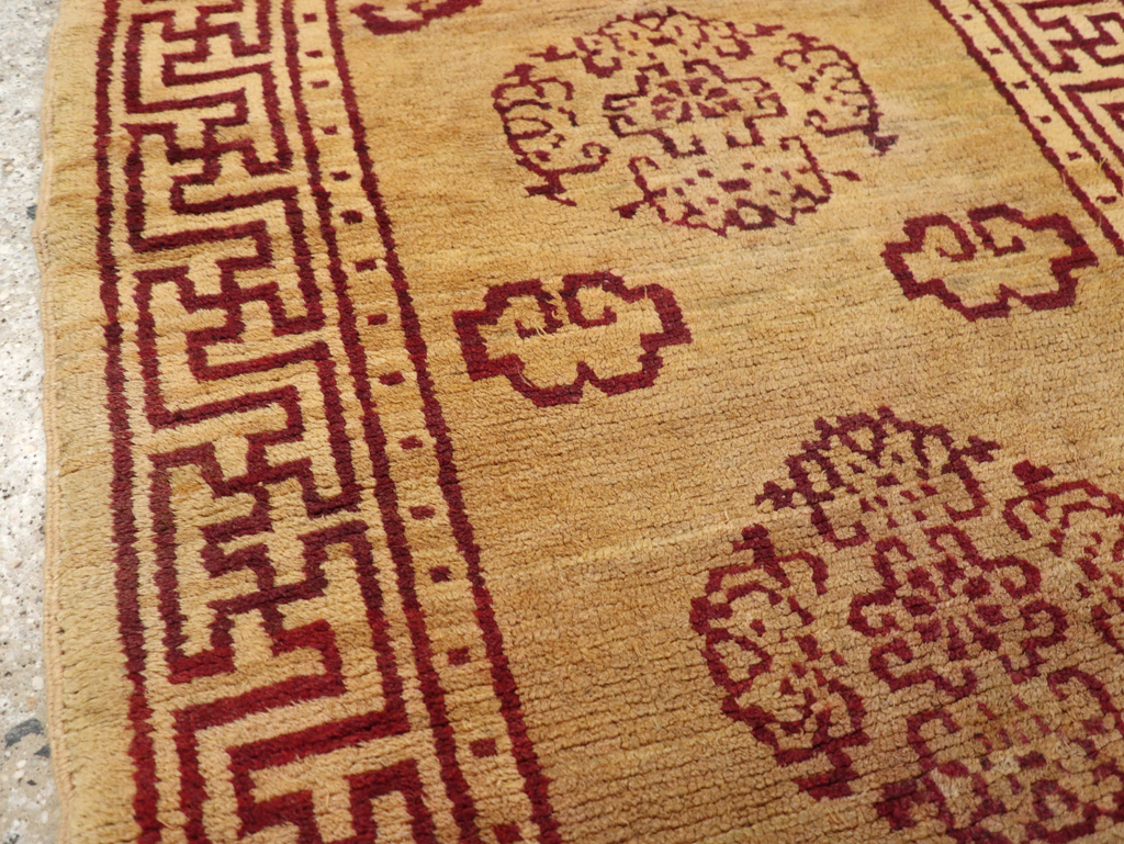 Vintage Chinese Art Deco Throw Rug, No.9714 - Gss