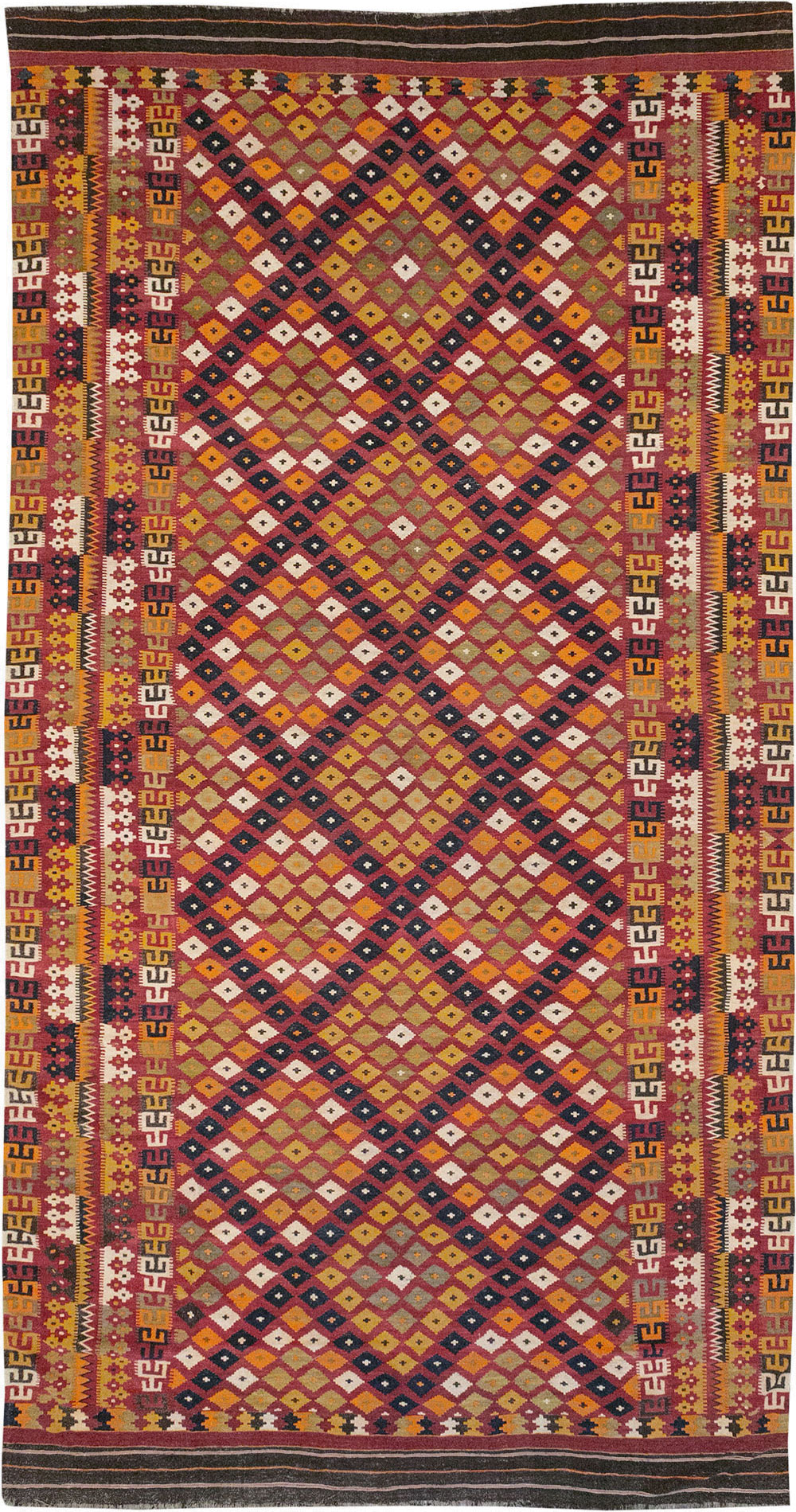 Vintage Scandinavian Flatweave Kilim Oversize Carpet, No.9785 - Gss