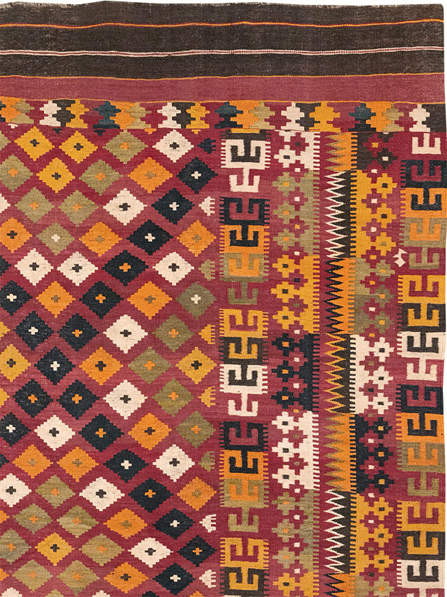 Vintage Scandinavian Flatweave Kilim Oversize Carpet, No.9785 - Gss