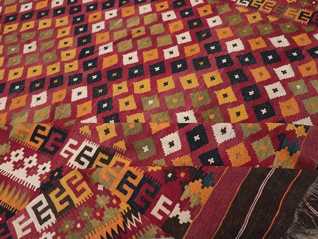 Vintage Scandinavian Flatweave Kilim Oversize Carpet, No.9785 - Gss