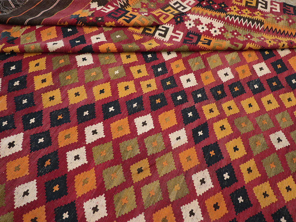 Vintage Scandinavian Flatweave Kilim Oversize Carpet, No.9785 - Gss