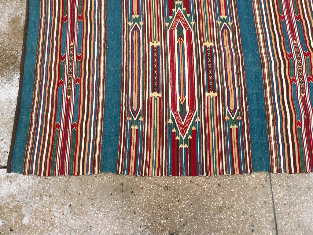 Vintage Persian Flatweave Kilim Runner, No.9799 - Gss