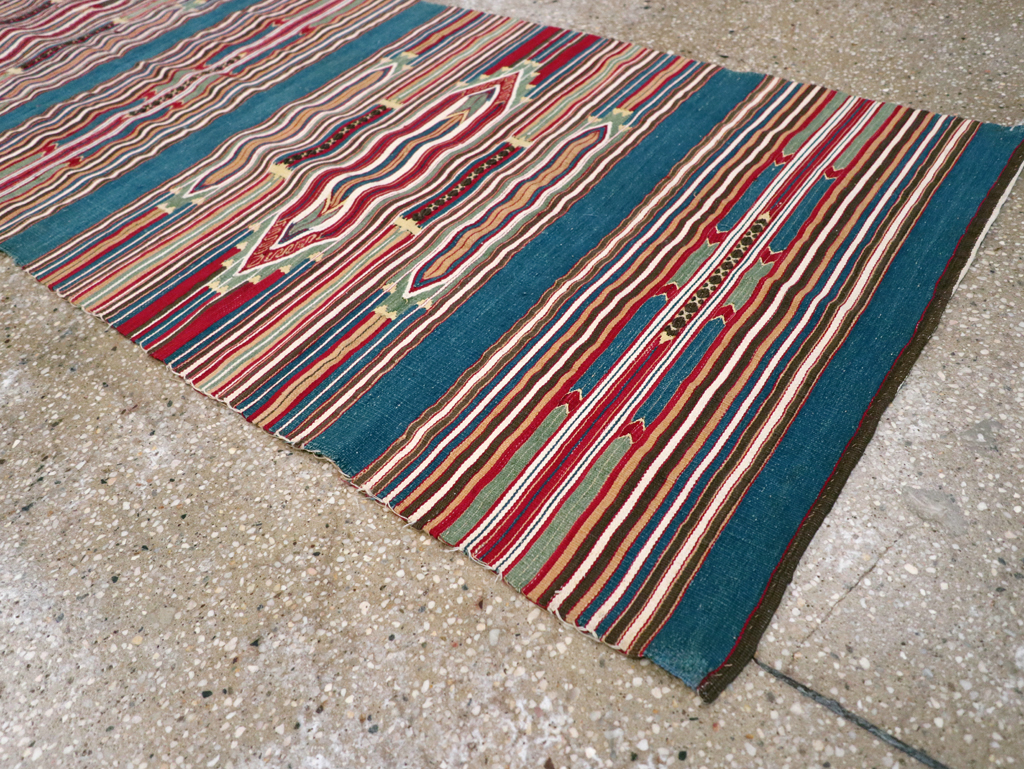 Vintage Persian Flatweave Kilim Runner, No.9799 - Gss