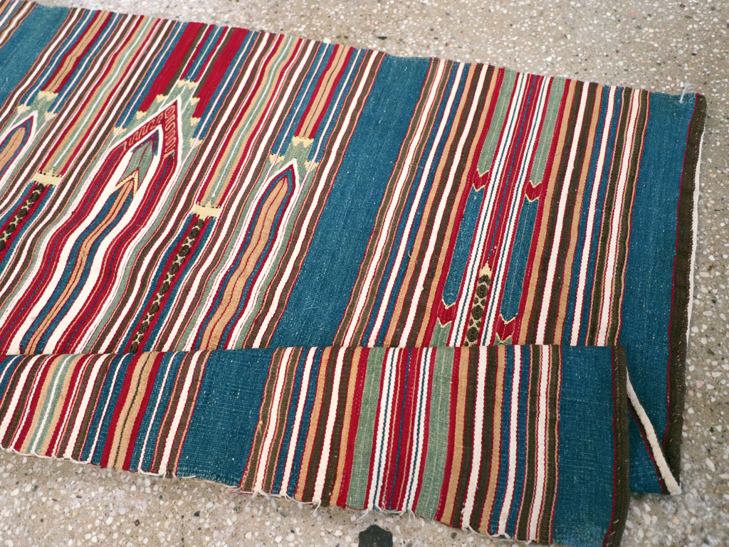 Vintage Persian Flatweave Kilim Runner, No.9799 - Gss