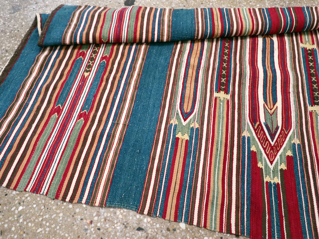Vintage Persian Flatweave Kilim Runner, No.9799 - Gss