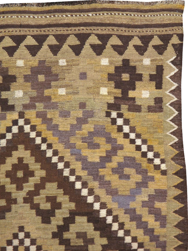 Vintage Scandinavian Flatweave Kilim Runner, No.9812 - Gss