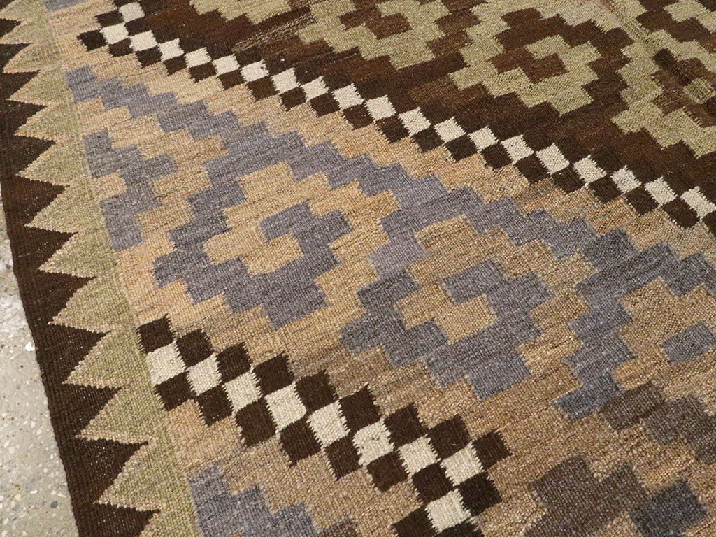 Vintage Scandinavian Flatweave Kilim Runner, No.9812 - Gss