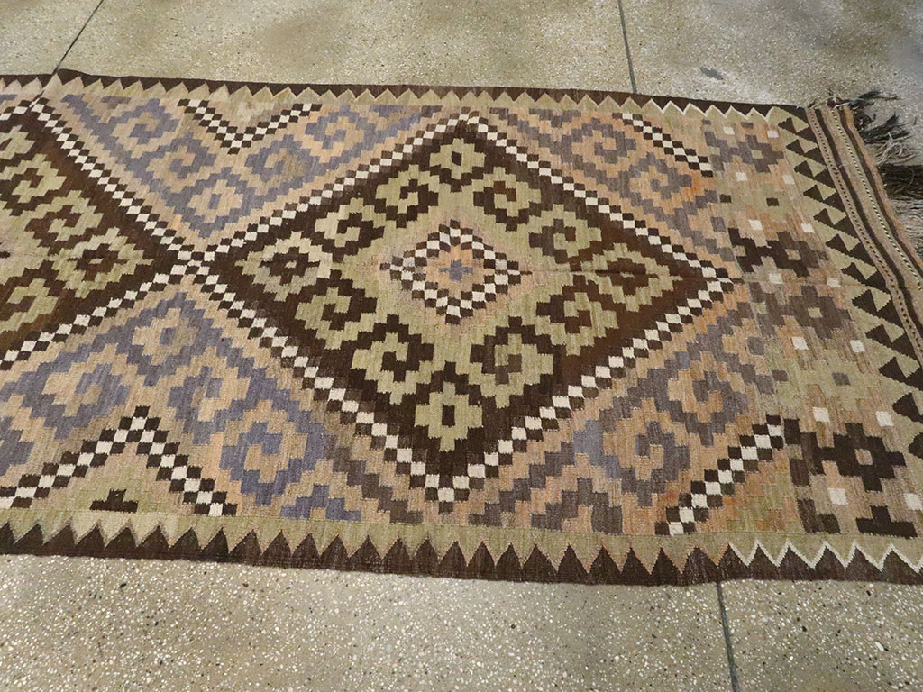 Vintage Scandinavian Flatweave Kilim Runner, No.9812 - Gss
