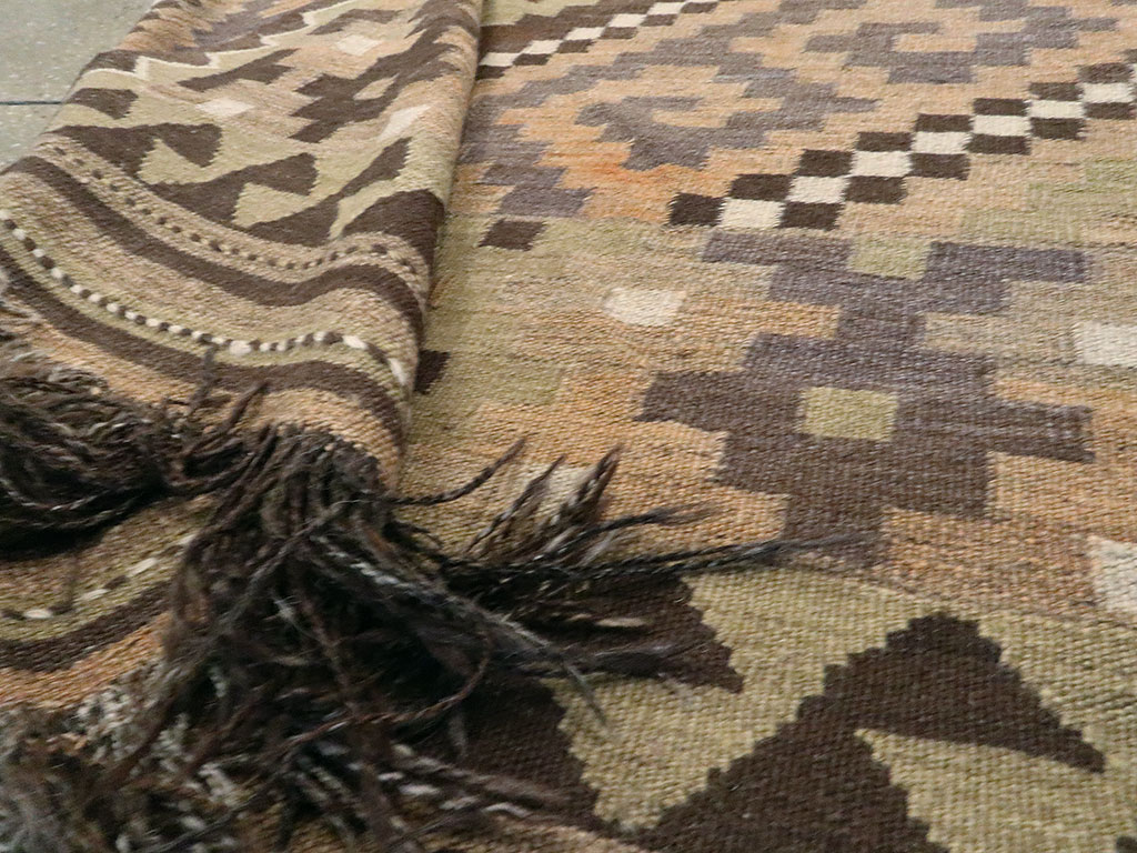 Vintage Scandinavian Flatweave Kilim Runner, No.9812 - Gss