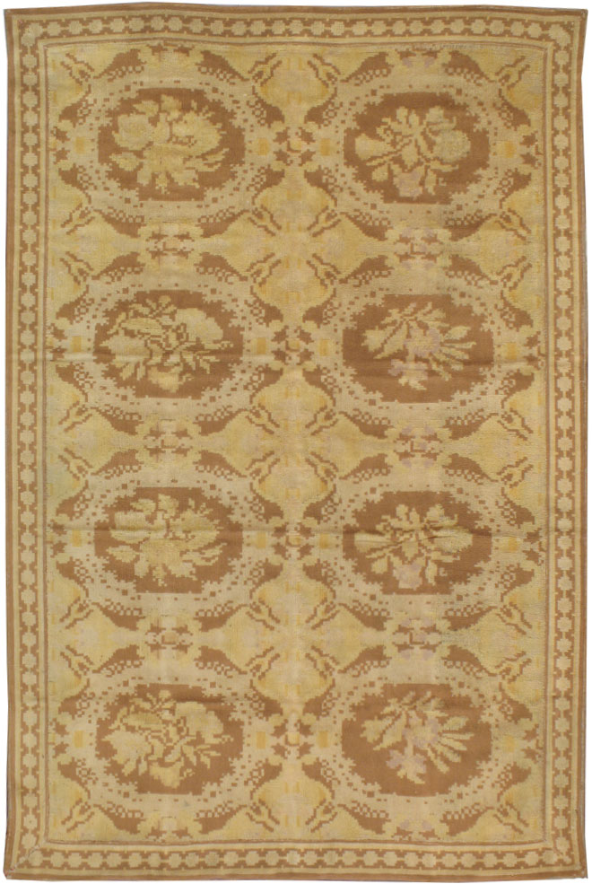 Vintage Portuguese Needlepoint Rug, No.9826 - Gss