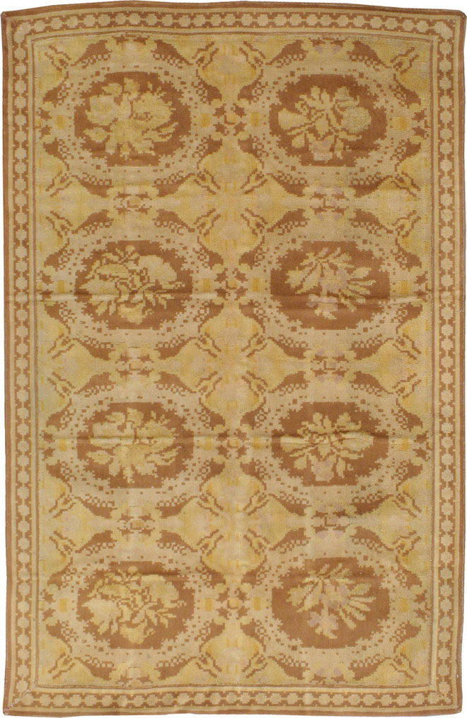 Vintage Portuguese Needlepoint Rug, No.9826 - Gss