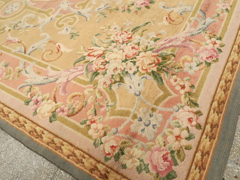 Vintage European Savonnerie Carpet, No.9835 - Gss