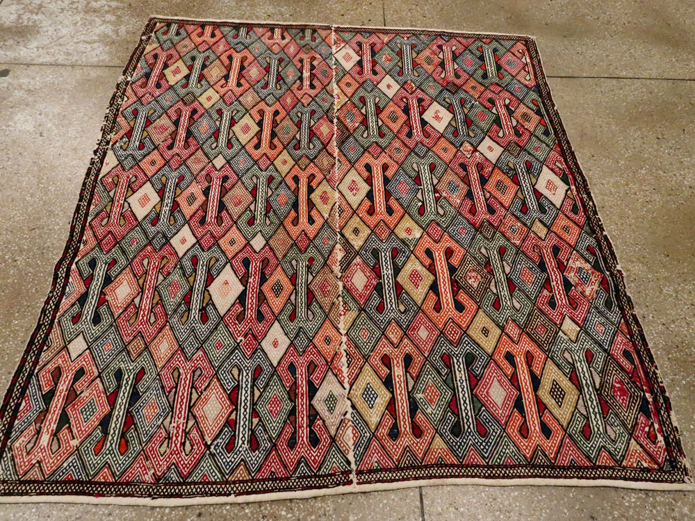 Vintage Caucasian Verneh Flatweave Kilim, No.9847 - Gss