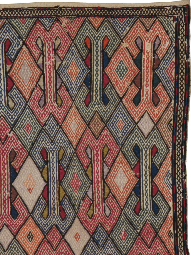 Vintage Caucasian Verneh Flatweave Kilim, No.9847 - Gss